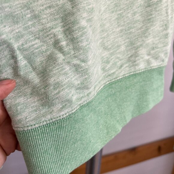 PULL & BEAR Heather Green White Zip Up Hoodie Sweat Jacket Sz L - Picture 8 of 13